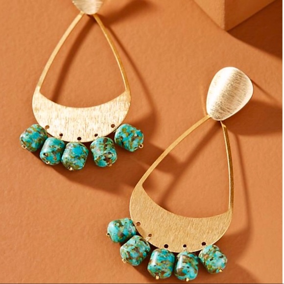 Jewelry - 🌺🎉HP🎉🌺 NWT Anthropologie Michaela Turquoise Chandeliers
